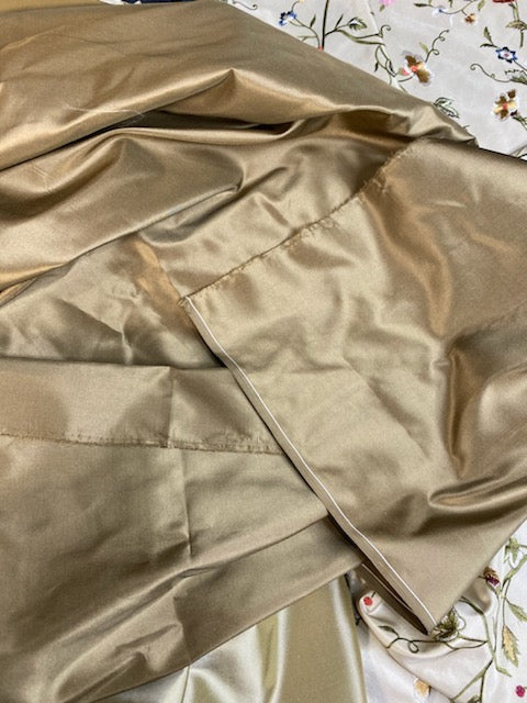 NEW Lady Lisa Designer 100% Silk Taffeta Fabric Solid Gold - Fancy Styles Fabric Pierre Frey Lee Jofa Brunschwig & Fils