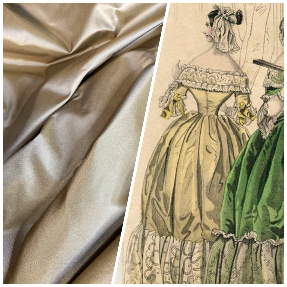 NEW Lady Lisa Designer 100% Silk Taffeta Fabric Solid Light Gold - Fancy Styles Fabric Pierre Frey Lee Jofa Brunschwig & Fils