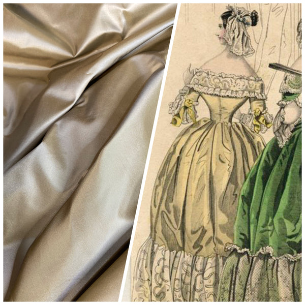 NEW Lady Lisa Designer 100% Silk Taffeta Fabric Solid Light Gold - Fancy Styles Fabric Pierre Frey Lee Jofa Brunschwig & Fils