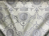 NEW Lord Joffrey Designer Satin Damask Drapery Fabric - Silver Gray - Fancy Styles Fabric Pierre Frey Lee Jofa Brunschwig & Fils