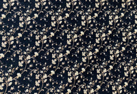 NEW Designer Burnout Floral Upholstery Chenille Velvet Fabric - Black & Beige - Fancy Styles Fabric Pierre Frey Lee Jofa Brunschwig & Fils