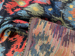 NEW Princess Atzi Geometric Upholstery Fabric in Navy Blue & Red - Fancy Styles Fabric Pierre Frey Lee Jofa Brunschwig & Fils