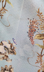 NEW Princess Akari 100% Rayon Georgette Duck Egg Blue Floral Kimono Dress Fabric - Fancy Styles Fabric Pierre Frey Lee Jofa Brunschwig & Fils