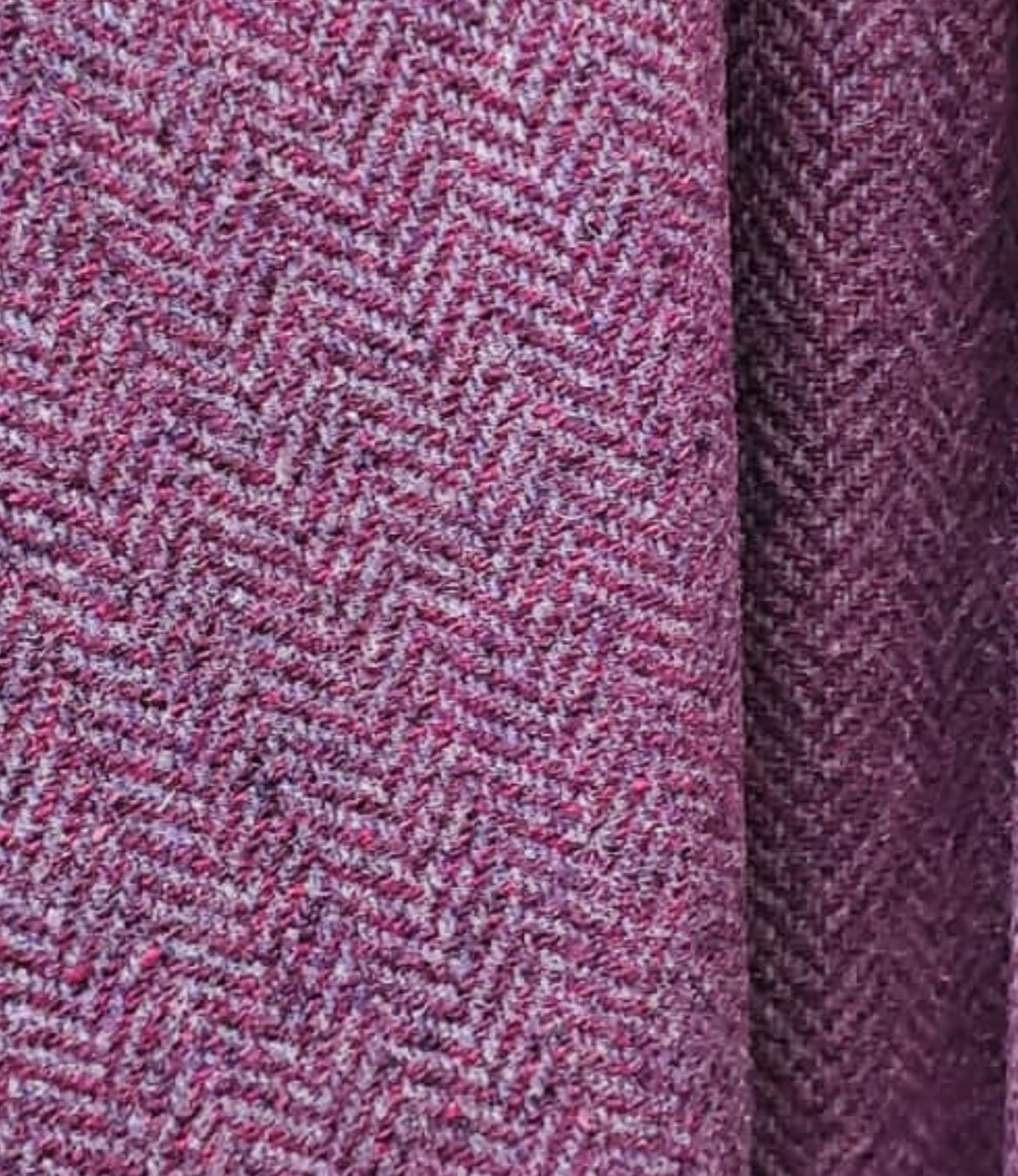NEW 100% Wool Made in Italy Chevron Herringbone Mauve Pink Coat Fabric - Fancy Styles Fabric Pierre Frey Lee Jofa Brunschwig & Fils