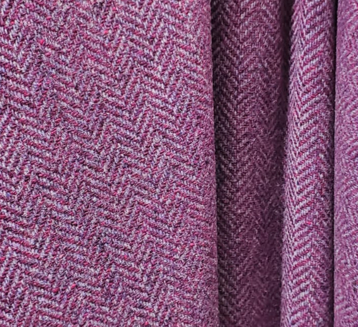 NEW 100% Wool Made in Italy Chevron Herringbone Mauve Pink Coat Fabric - Fancy Styles Fabric Pierre Frey Lee Jofa Brunschwig & Fils