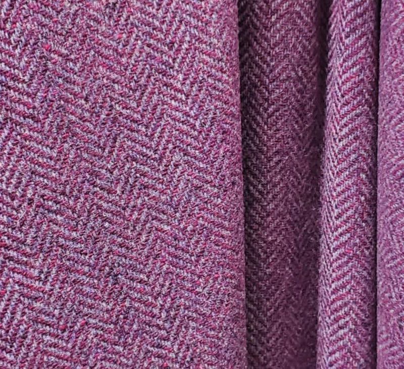 NEW 100% Wool Made in Italy Chevron Herringbone Mauve Pink Coat Fabric - Fancy Styles Fabric Pierre Frey Lee Jofa Brunschwig & Fils