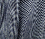 NEW Miss Nancy 100% Camel Hair Light Blue & Black Houndstooth Coat Fabric Made in Italy - Fancy Styles Fabric Pierre Frey Lee Jofa Brunschwig & Fils
