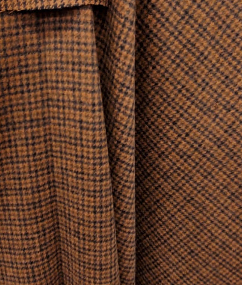 NEW Lord Sherlock 100% Camel Hair Tweed Coat Fabric in Orange and Brown Made in Italy - Fancy Styles Fabric Pierre Frey Lee Jofa Brunschwig & Fils