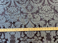 NEW Duke Marcus 100% Silk Taffeta Damask Drapery Fabric - Purple & Silver - Fancy Styles Fabric Pierre Frey Lee Jofa Brunschwig & Fils