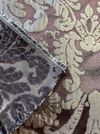 NEW Duke Marcus 100% Silk Taffeta Damask Drapery Fabric - Purple & Silver - Fancy Styles Fabric Pierre Frey Lee Jofa Brunschwig & Fils