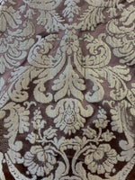 NEW Duke Marcus 100% Silk Taffeta Damask Drapery Fabric - Purple & Silver - Fancy Styles Fabric Pierre Frey Lee Jofa Brunschwig & Fils