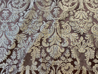 NEW Duke Marcus 100% Silk Taffeta Damask Drapery Fabric - Purple & Silver - Fancy Styles Fabric Pierre Frey Lee Jofa Brunschwig & Fils