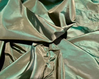 NEW Lady Lisa Designer 100% Silk Taffeta Fabric - Electric Green with Peach Iridescence - Fancy Styles Fabric Pierre Frey Lee Jofa Brunschwig & Fils