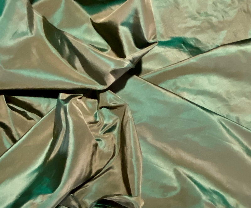 NEW Lady Lisa Designer 100% Silk Taffeta Fabric - Electric Green with Peach Iridescence - Fancy Styles Fabric Pierre Frey Lee Jofa Brunschwig & Fils