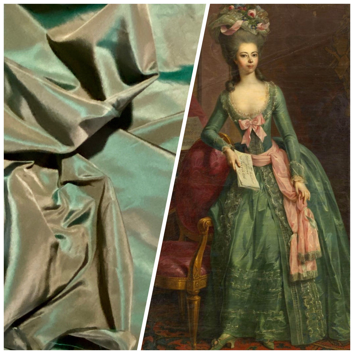 NEW Lady Lisa Designer 100% Silk Taffeta Fabric - Electric Green with Peach Iridescence - Fancy Styles Fabric Pierre Frey Lee Jofa Brunschwig & Fils