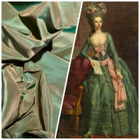 NEW Lady Lisa Designer 100% Silk Taffeta Fabric - Electric Green with Peach Iridescence - Fancy Styles Fabric Pierre Frey Lee Jofa Brunschwig & Fils