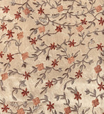 NEW! 1 Yard Remnant : Princess Esme 100% Silk Dupioni Taffeta Embroidered Fabric Floral Penny Copper - Fancy Styles Fabric Pierre Frey Lee Jofa Brunschwig & Fils