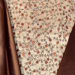 NEW! 1 Yard Remnant : Princess Esme 100% Silk Dupioni Taffeta Embroidered Fabric Floral Penny Copper - Fancy Styles Fabric Pierre Frey Lee Jofa Brunschwig & Fils