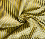 NEW Princess Kinsley Designer Pinstripe Satin Ribbon Striped Silk Dupioni - Yellow, Khaki, & Green - Fancy Styles Fabric Pierre Frey Lee Jofa Brunschwig & Fils