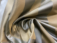 NEW Princess Sophie 100% Silk Fabric Silver and Gold Stripes - Fancy Styles Fabric Pierre Frey Lee Jofa Brunschwig & Fils