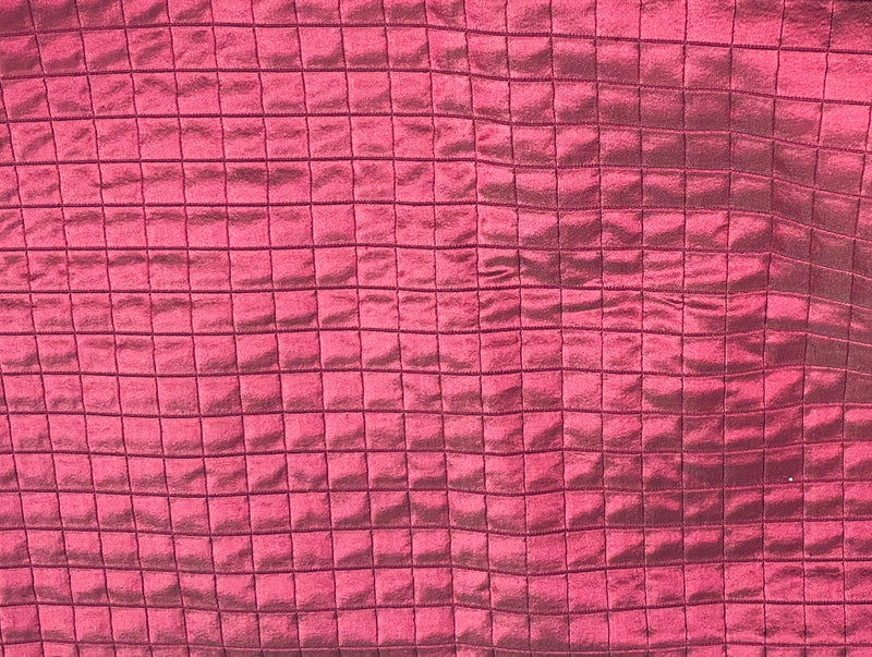 Lady Celestine 100% Silk Quilted Taffeta Fabric with Cotton Backing in Raspberry Pink - Fancy Styles Fabric Pierre Frey Lee Jofa Brunschwig & Fils