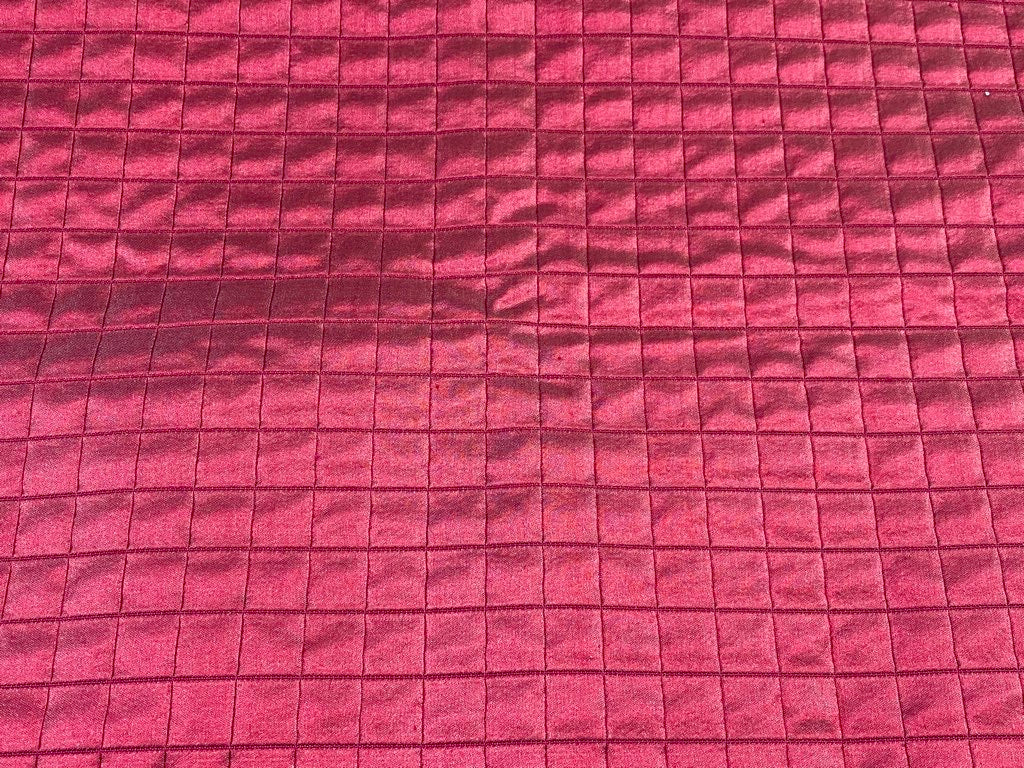 Lady Celestine 100% Silk Quilted Taffeta Fabric with Cotton Backing in Raspberry Pink - Fancy Styles Fabric Pierre Frey Lee Jofa Brunschwig & Fils