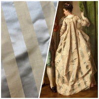 NEW Princess Sophie 100% Silk Fabric Silver and Gold Stripes - Fancy Styles Fabric Pierre Frey Lee Jofa Brunschwig & Fils