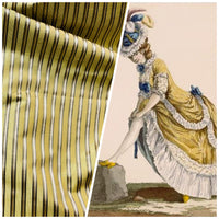 NEW Princess Kinsley Designer Pinstripe Satin Ribbon Striped Silk Dupioni - Yellow, Khaki, & Green - Fancy Styles Fabric Pierre Frey Lee Jofa Brunschwig & Fils
