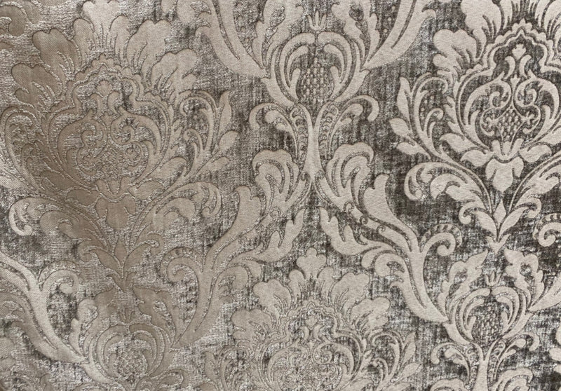 NEW Queen Isabella Designer Double Sided Chenille Velvet Interior Design Fabric - Gray - Fancy Styles Fabric Pierre Frey Lee Jofa Brunschwig & Fils