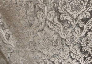 NEW Queen Isabella Designer Double Sided Chenille Velvet Interior Design Fabric - Gray - Fancy Styles Fabric Pierre Frey Lee Jofa Brunschwig & Fils