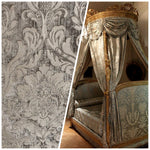 NEW Queen Isabella Designer Double Sided Chenille Velvet Interior Design Fabric - Gray - Fancy Styles Fabric Pierre Frey Lee Jofa Brunschwig & Fils