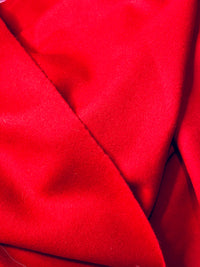 1 Yard Remnant- Apple Anne Designer 100% Wool Red Coat Fabric - Fancy Styles Fabric Pierre Frey Lee Jofa Brunschwig & Fils