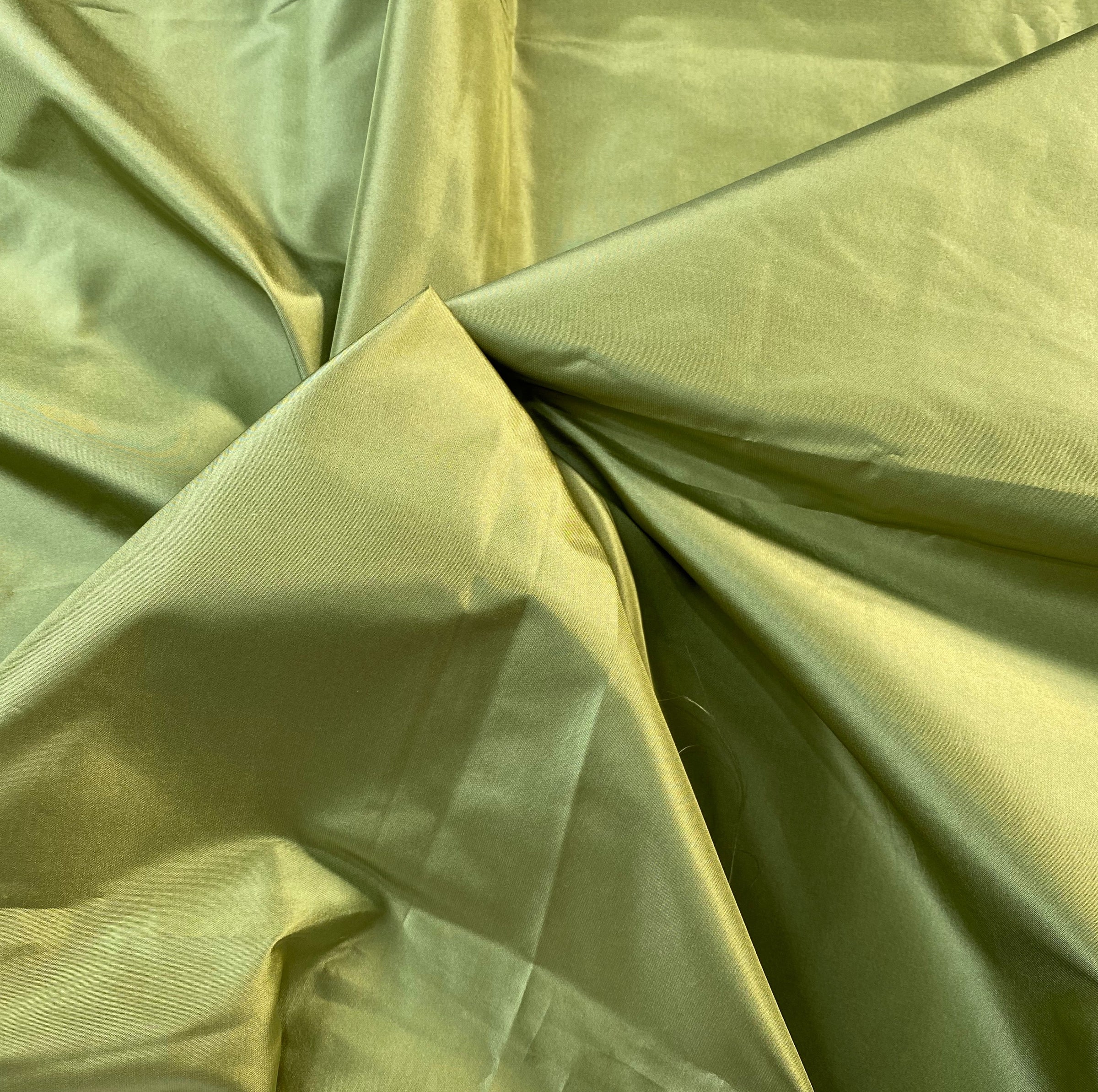 NEW Lady Eva 100% Silk Taffeta with Embroidered Floral Motif Fabric in  Dusty Pistachio Green