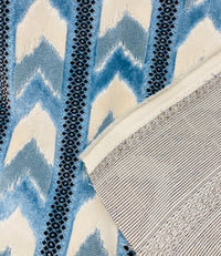 NEW Designer Heavyweight Striped Chevron Upholstery Fabric - Light Blue - Fancy Styles Fabric Pierre Frey Lee Jofa Brunschwig & Fils