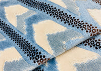 NEW Designer Heavyweight Striped Chevron Upholstery Fabric - Light Blue - Fancy Styles Fabric Pierre Frey Lee Jofa Brunschwig & Fils