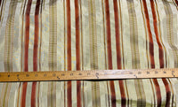 NEW Duchess Gianna Designer 100% Silk Taffeta Pistachio Green with Red & Gold Stripes - Fancy Styles Fabric Pierre Frey Lee Jofa Brunschwig & Fils