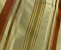 NEW Duchess Gianna Designer 100% Silk Taffeta Pistachio Green with Red & Gold Stripes - Fancy Styles Fabric Pierre Frey Lee Jofa Brunschwig & Fils