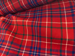 NEW Designer 100% Wool Plaid Tartan Medium Weight Woven Fabric - Red & Blue - Fancy Styles Fabric Pierre Frey Lee Jofa Brunschwig & Fils