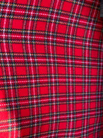 New Designer Plaid Tartan Medium Weight Woven Fabric - Red - Fancy Styles Fabric Pierre Frey Lee Jofa Brunschwig & Fils