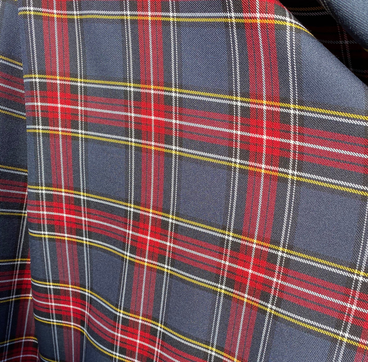 NEW Designer Plaid Tartan Medium Dress Weight Woven Fabric - Gray, Red, Yellow, & Black - Fancy Styles Fabric Pierre Frey Lee Jofa Brunschwig & Fils