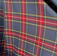 NEW Designer Plaid Tartan Medium Dress Weight Woven Fabric - Gray, Red, Yellow, & Black - Fancy Styles Fabric Pierre Frey Lee Jofa Brunschwig & Fils