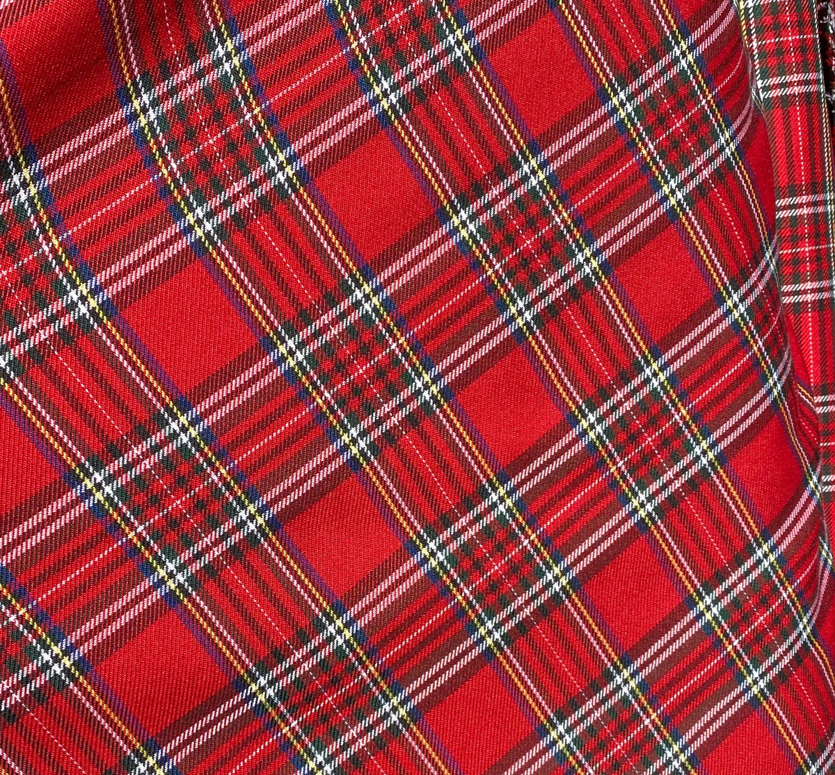 New Designer Plaid Tartan Medium Weight Woven Fabric - Red - Fancy Styles Fabric Pierre Frey Lee Jofa Brunschwig & Fils
