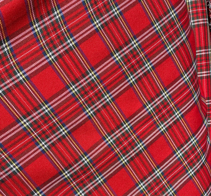 New Sir Caleb Designer Plaid Tartan Medium Weight Woven Fabric - Red
