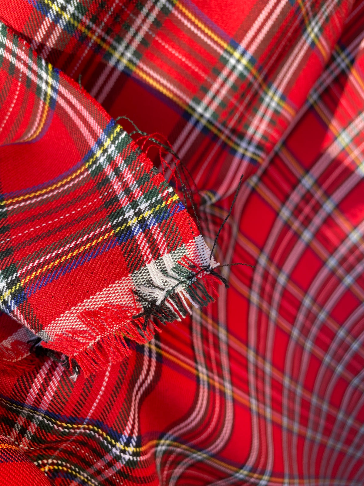 New Designer Plaid Tartan Medium Weight Woven Fabric - Red - Fancy Styles Fabric Pierre Frey Lee Jofa Brunschwig & Fils