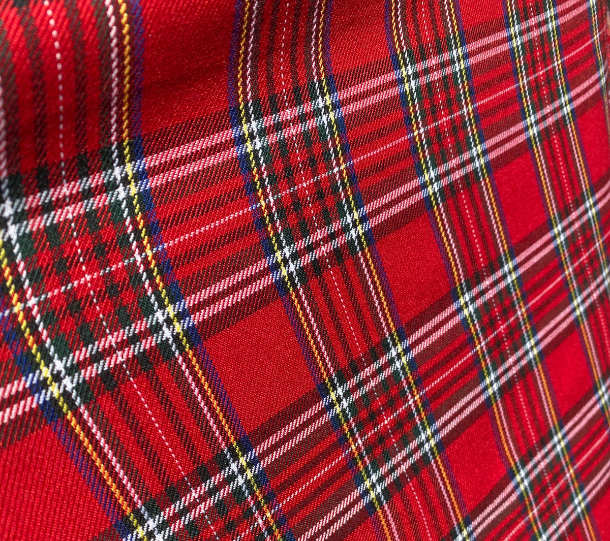 New Designer Plaid Tartan Medium Weight Woven Fabric - Red - Fancy Styles Fabric Pierre Frey Lee Jofa Brunschwig & Fils