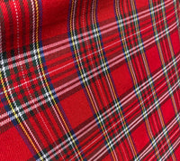 New Designer Plaid Tartan Medium Weight Woven Fabric - Red - Fancy Styles Fabric Pierre Frey Lee Jofa Brunschwig & Fils