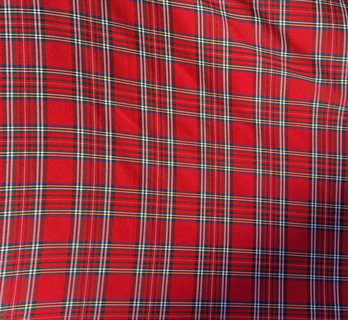 New Designer Plaid Tartan Medium Weight Woven Fabric - Red - Fancy Styles Fabric Pierre Frey Lee Jofa Brunschwig & Fils
