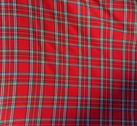 New Designer Plaid Tartan Medium Weight Woven Fabric - Red - Fancy Styles Fabric Pierre Frey Lee Jofa Brunschwig & Fils