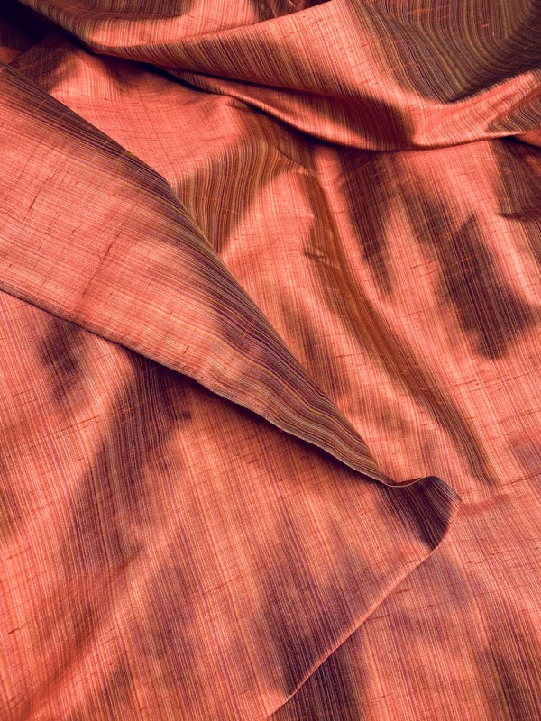 NEW Lady Bridgette Designer 100% Silk Dupioni Fabric - Striped Red & Pink - Fancy Styles Fabric Pierre Frey Lee Jofa Brunschwig & Fils