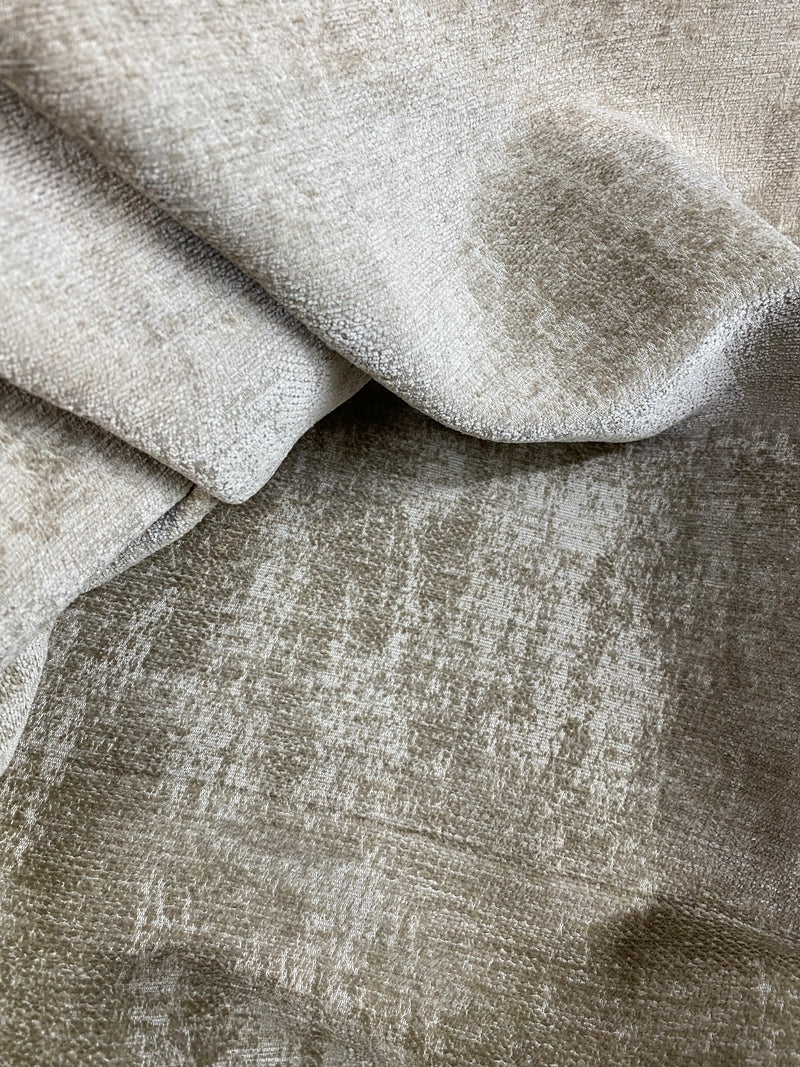 NEW Designer Chenille Velvet Upholstery Fabric - Taupe - Fancy Styles Fabric Pierre Frey Lee Jofa Brunschwig & Fils